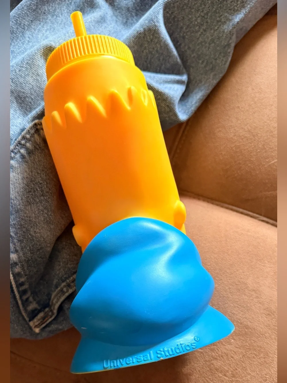 Yellow Bart Simpson Sipper Cup with Blue Jacket